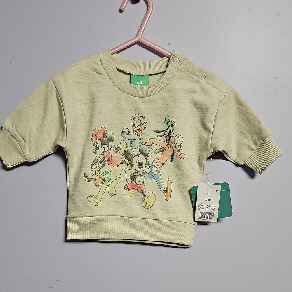 Disney Cream Sweatshirt with‎ Whimsical Woodland Print